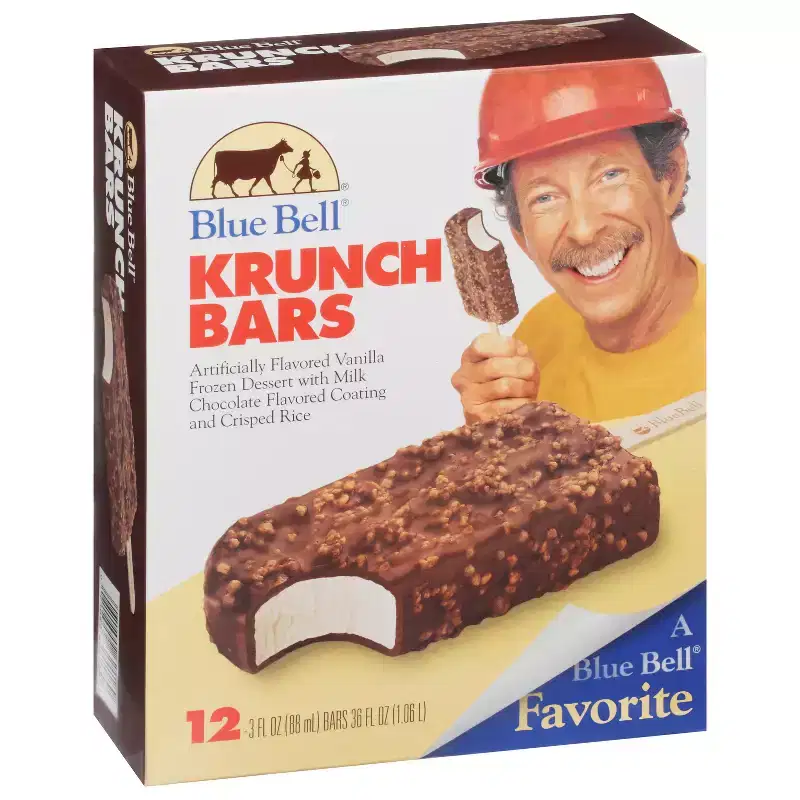Blue Bell Frozen Krunch Bars - 36oz/12ct