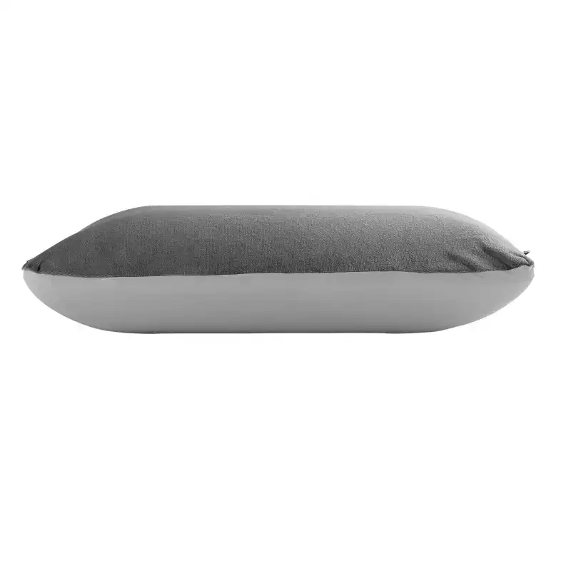 VEVOR Camping Pillow, Memory Foam Travel Pillow with Double-Sided Cover, Backpacking Pillows with Removable & Washable Cover and Storage Bag, Gray