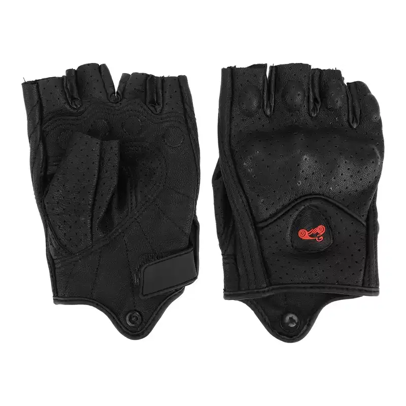 Unique Bargains Motorcycle Half Finger Gloves Black 1 Pair