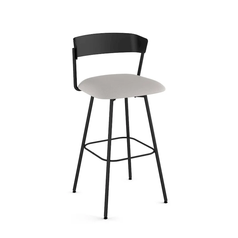 Metal Swivel Stool with Upholstered Seat | Counter & Bar Height
