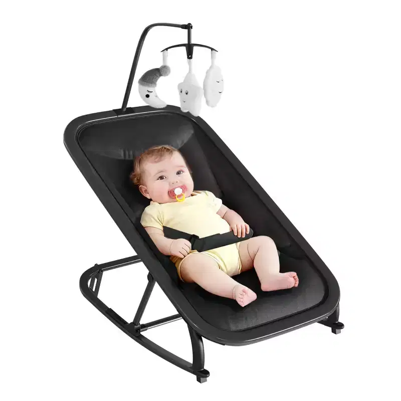 2-in-1 Baby Bouncer & Rocker, 3-Position Recline, Portable Foldable for Newborns 0-12 Months