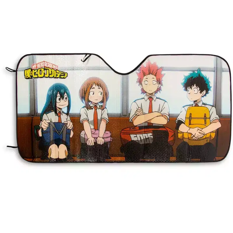 Just Funky My Hero Academia Characters Sunshade for Car Windshield | 58 x 28 Inches