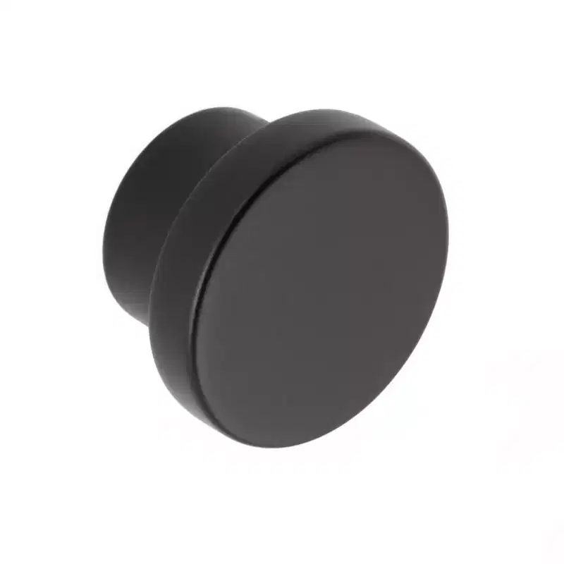Sumner Street Home Hardware 5pk Ethan 1-1/4" Disc Knob in Matte Black: Zinc Cabinet Knobs, Drawer Pulls, Door Handle