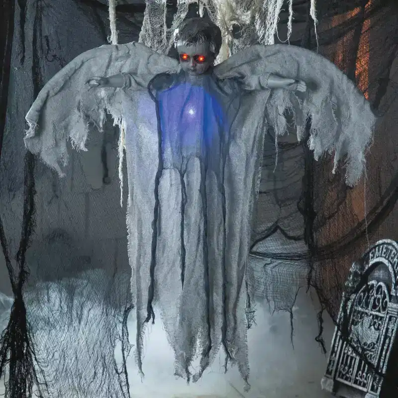 Morris Costumes 39 1/4 Animated Hanging Light-Up Angel Halloween Decoration
