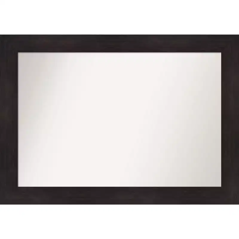 42 x 30 Non-Beveled Espresso Wall Mirror: Modern, Framed, Rectangle - Amanti Art