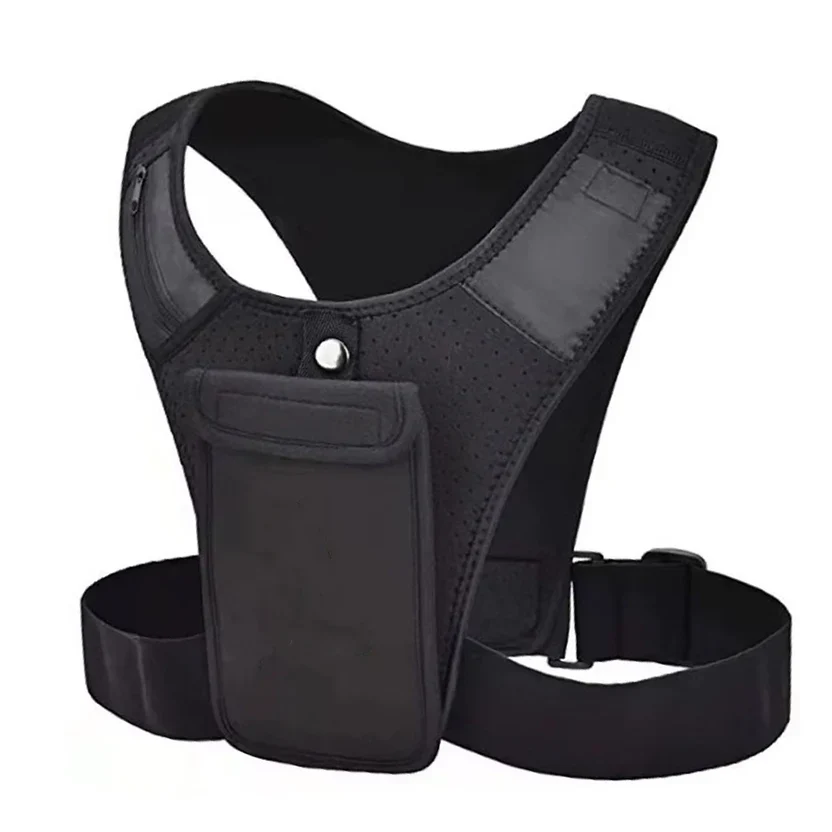 Lightweight Adjustable Hydration Vest with Phone Holder & Reflective Hi?Vis Design for Night Running & Trail Use