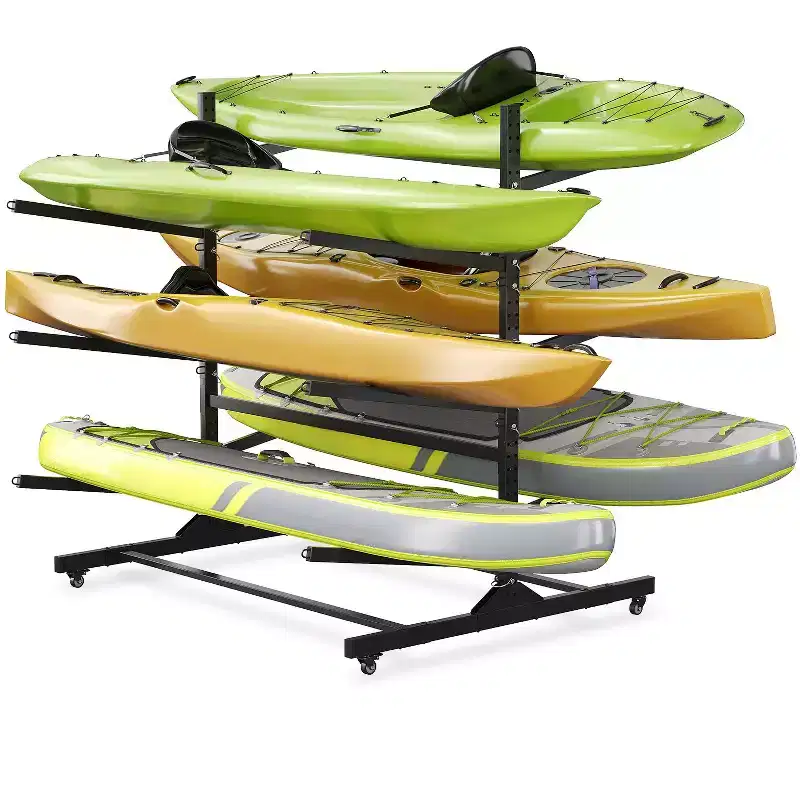 Freestanding Kayak Storage Rack -Storage Rack for Kayaks or Canoes - Premium Kayak Stand for Outdoor and Indoor - Heavy Duty Kayak Holder