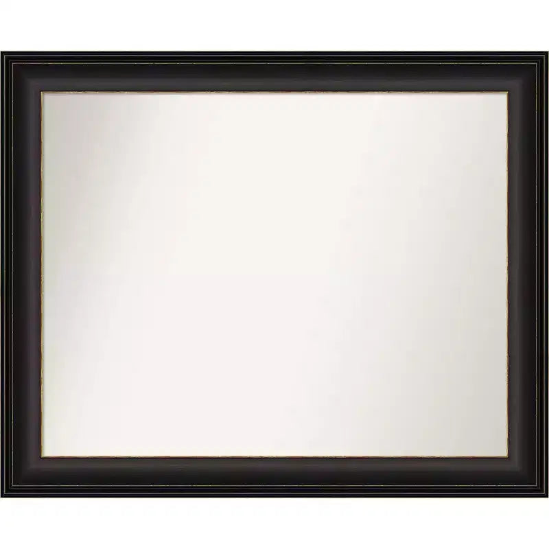 33 x 27 Non-Beveled Trio Oil Rubbed Bronze Bathroom Wall Mirror - Amanti Art: Includes Mounting Hardware, Rectangle Shape