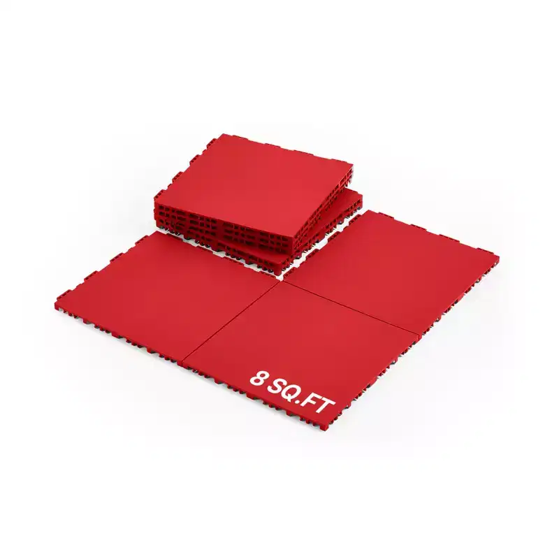 VEVOR Dryland Tiles for Hockey Floor Mat, 12 x 12 in 8 Pcs Interlocking Versatile Training Surface, Dance Floor Tiles, Hockey Training Equipment