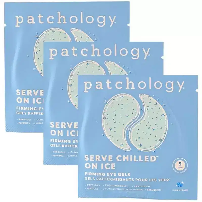 Patchology Serve Chilled On Ice Firming Eye Gels (Pack of 3 Pairs) Chill out and firm up with a five-minute icy refresh for your eyes.