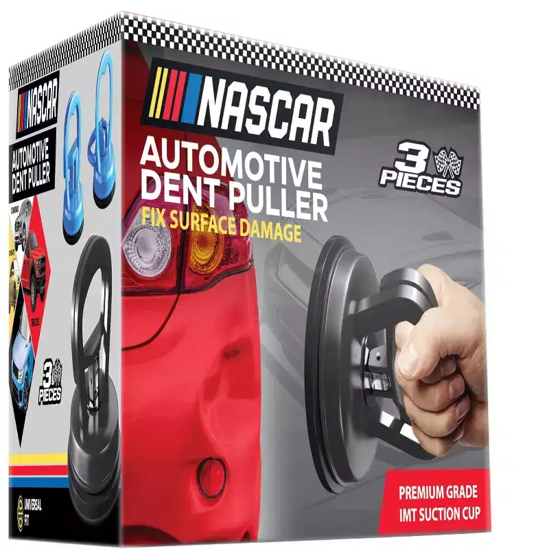 NASCAR Car Dent Puller 3 Pack Dent Remover Tool for Cars Glass and Tile with Ergonomic Handle for Lifting Moving Doors Black and Blue