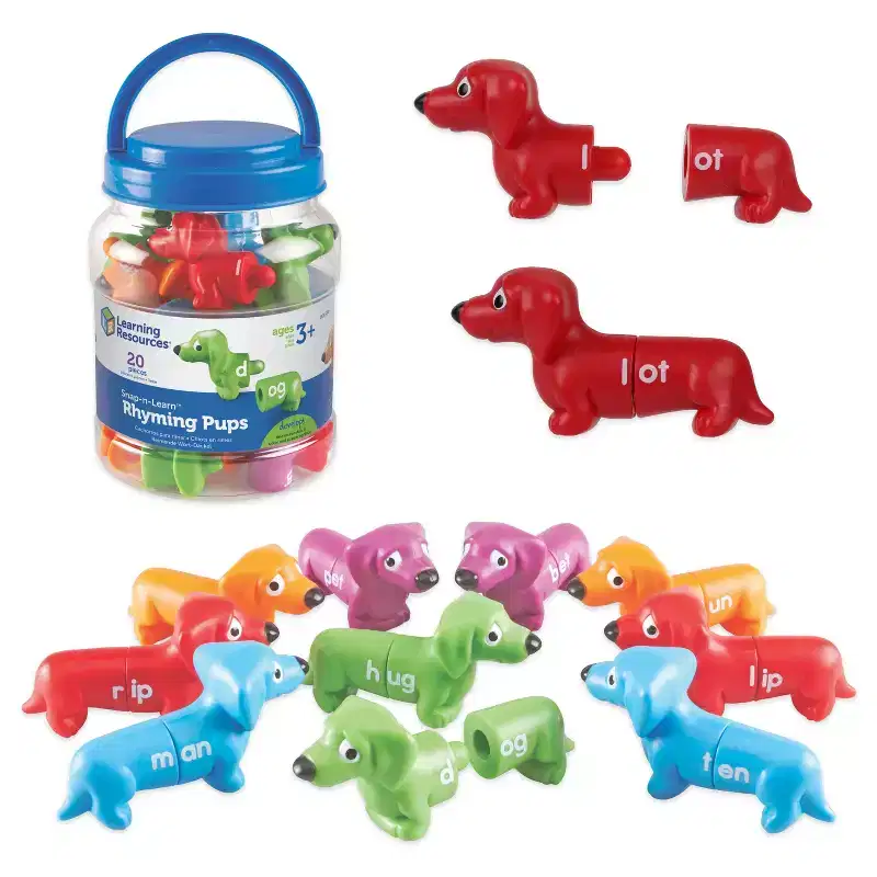 Learning Resources Snap-N-Learn Rhyming Pups Toy - Phonics, Letter Game, Ages 3+