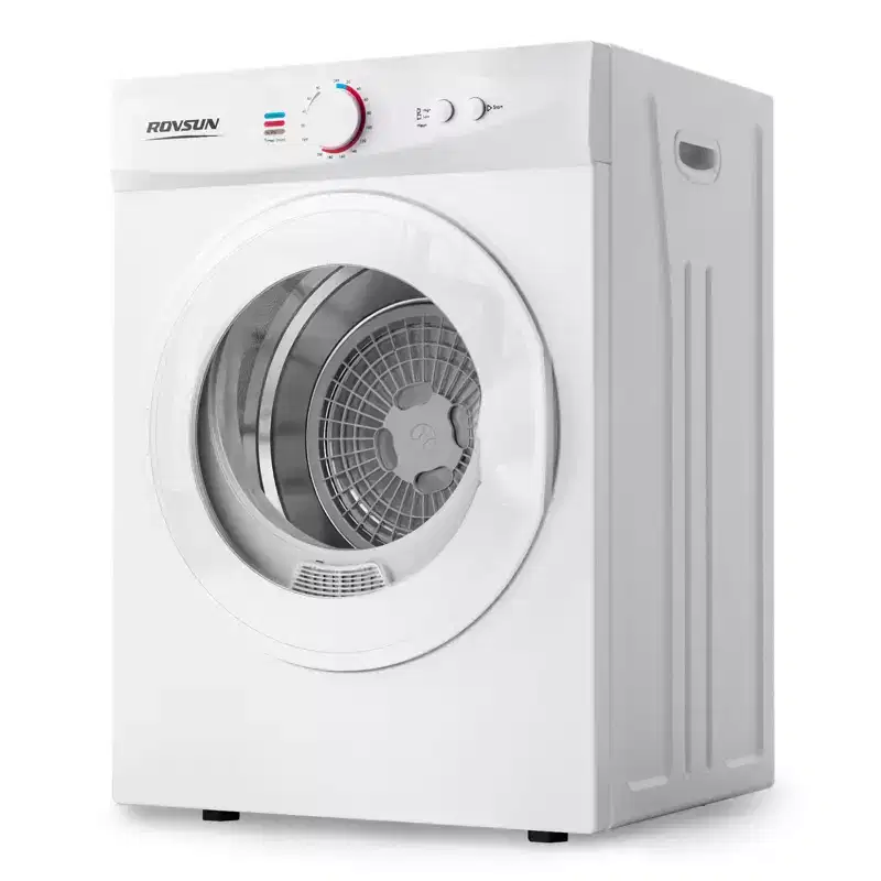 ROVSUN 1.8 Cu.Ft Portable Clothes Dryer, Front Load Dryer Machine, Compact Laundry Dryer with Stainless Steel Tub for Apartment, Home, Dorm