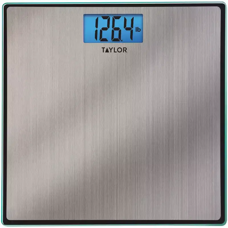 Taylor Precision Products Easy-to-Read 400-lb Capacity Stainless Steel Bathroom Scale