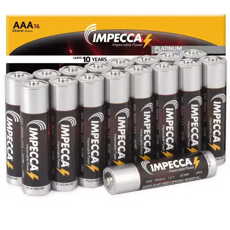Impecca AAA 16-Pack High Performance Premium Alkaline Batteries (16-Cells)