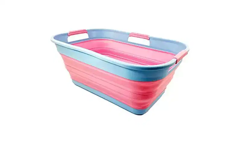 SAMMART 21L (5.5 Galloons) Collapsible Plastic Storge Basket / Washing Tub