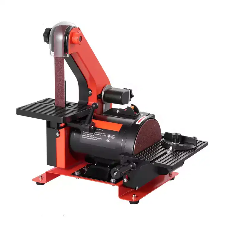 VEVOR 5 Disc Sander & 1 x 30 Belt Sander, 250W Benchtop Belt Disc Sanders Combo with 0 - 45 Adjustable Worktable & Dust Collection Ports, Black