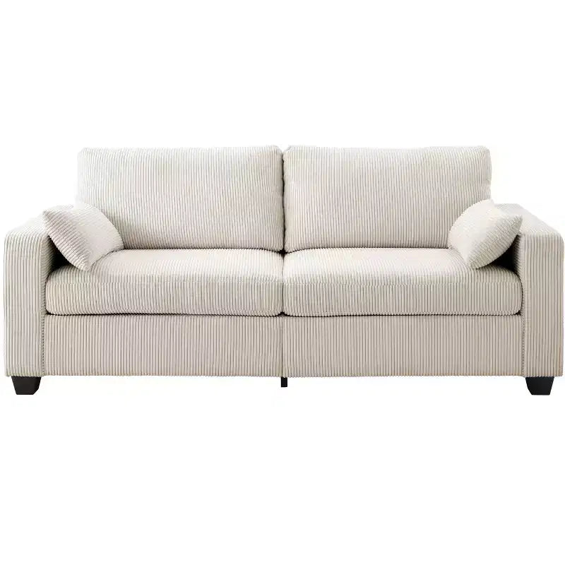 Modern Fabric Upholstered Loveseat with Removable Covers