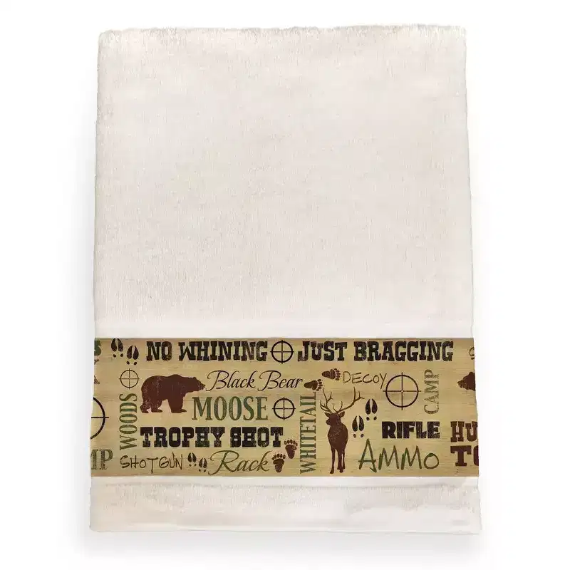 Laural Home Welcome to the Lodge 27W x 51L Bath Towel