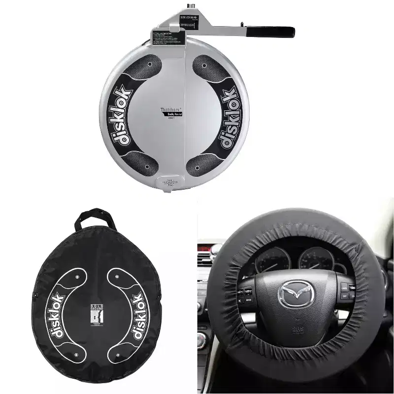 Disklok Small Steering Wheel Lock with Protective Wheel Cover and Storage Bag
