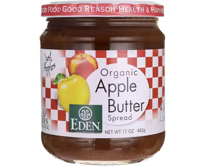 Eden Foods Apple Butter Spread Organic 17 oz Jar.