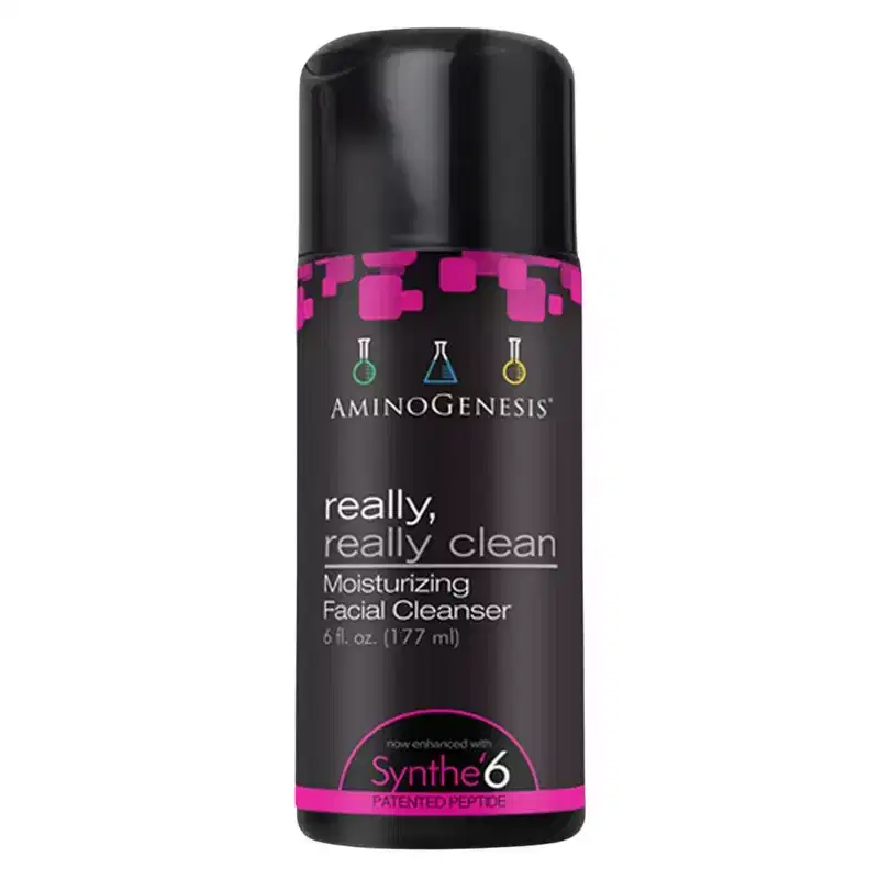 AminoGenesis Really, Really Clean Moisturizing Facial Cleanser | Ultra Beautifying Cleanser | Youthful Skin | - (6 oz)