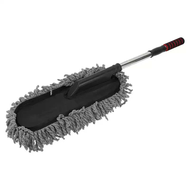 Unique Bargains Car Dust Clean Mop Dusting Tool Fiber 29.33 Gray 1 Pc