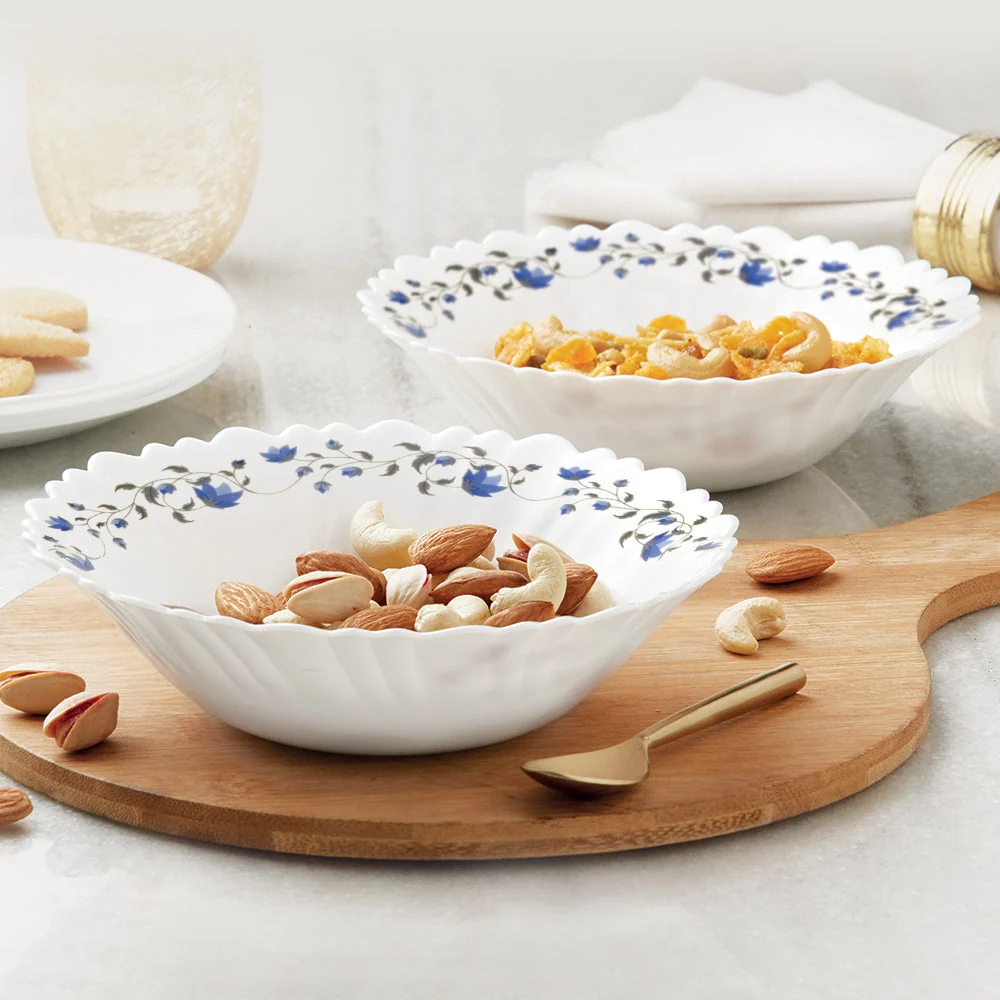 Blue Floral Vine Multipurpose Bowl Set &ndash; 2 pcs