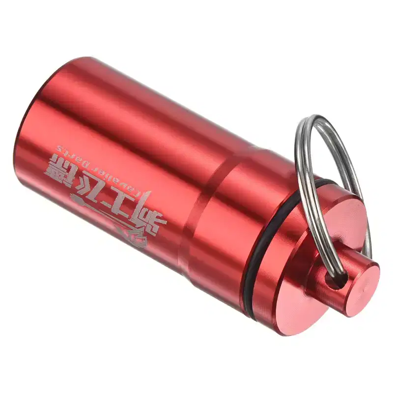 Unique Bargains Aluminum Portable Dart Accessories Storage Box with Keyring