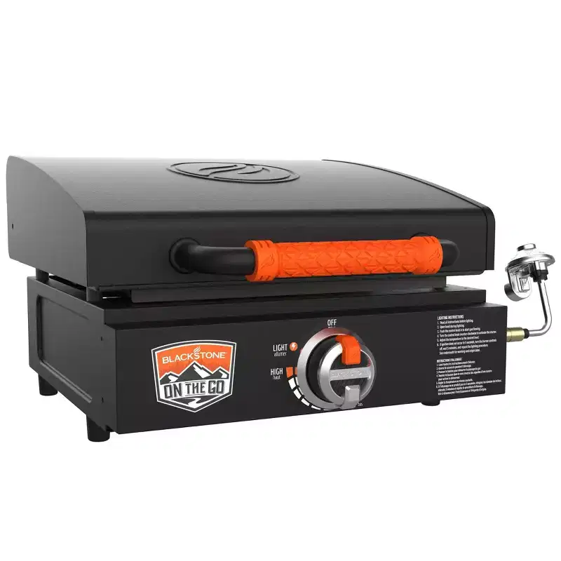 Blackstone On-The-Go Tabletop Griddle with Hood Model 12500 btu #1900 Black