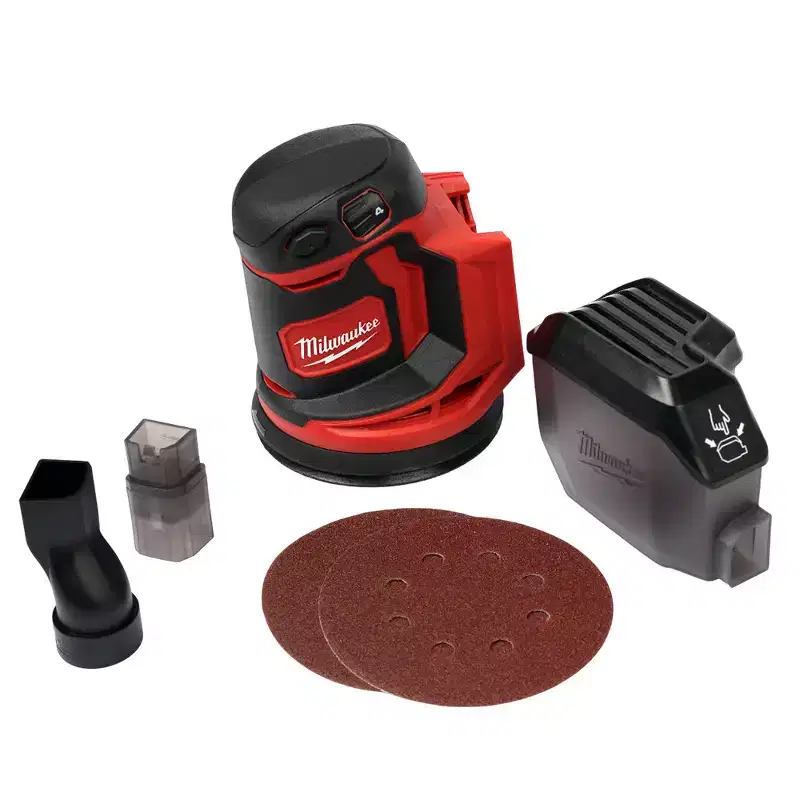 Milwaukee M18 18V Lithium-Ion Random Orbit Sander with Dust Canister and Hose Adapter : Milwaukee