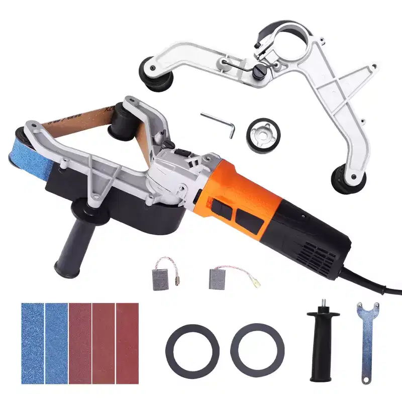 VEVOR Pipe Tube Polisher Sander, 1000W Pipe Belt Sander with 6 Variable Speeds 1100-3200rpm, Professional Belt Sander Grinding Machine