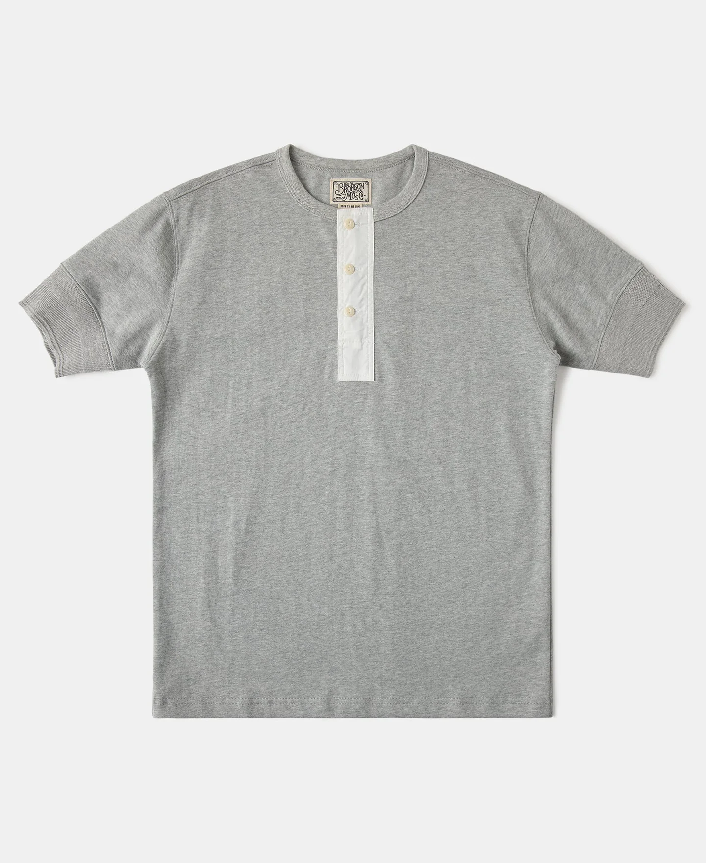 Vintage Short Sleeve Henley T-Shirt - Gray