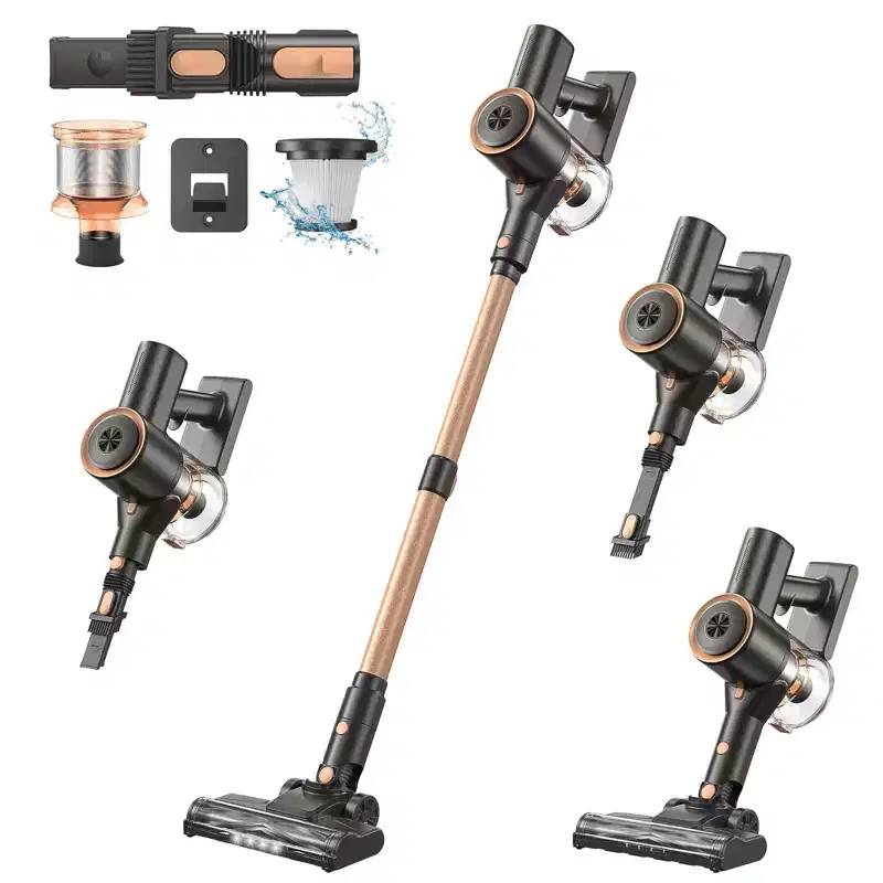 Teendow Cordless Stick Vacuum Cleaner 40KPa with 500W Brushless Motor for Pet Hair, Carpet & Hard Floors, Wall Mount Charging, Self-Standing