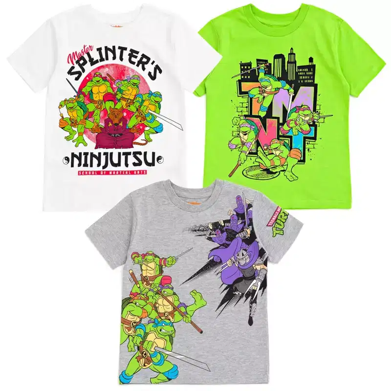 Teenage Mutant Ninja Turtles 3 Pack T-Shirts Little Kid to Big Kid