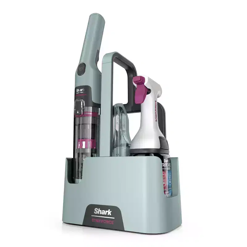 Shark StainForce Portable Cordless Spot & Stain Cleaner with Dual-Activated Cleaning Solution HX101 Gray