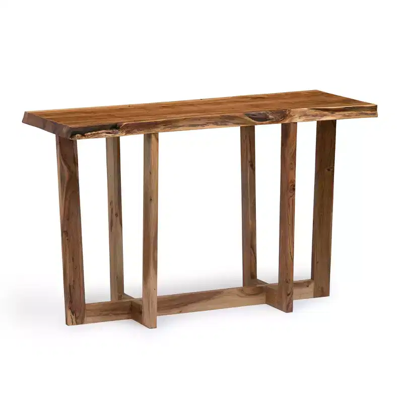 Berkshire Live Edge Solid Acacia Wood Media Console �C Steel Hardware, 121,9 cm