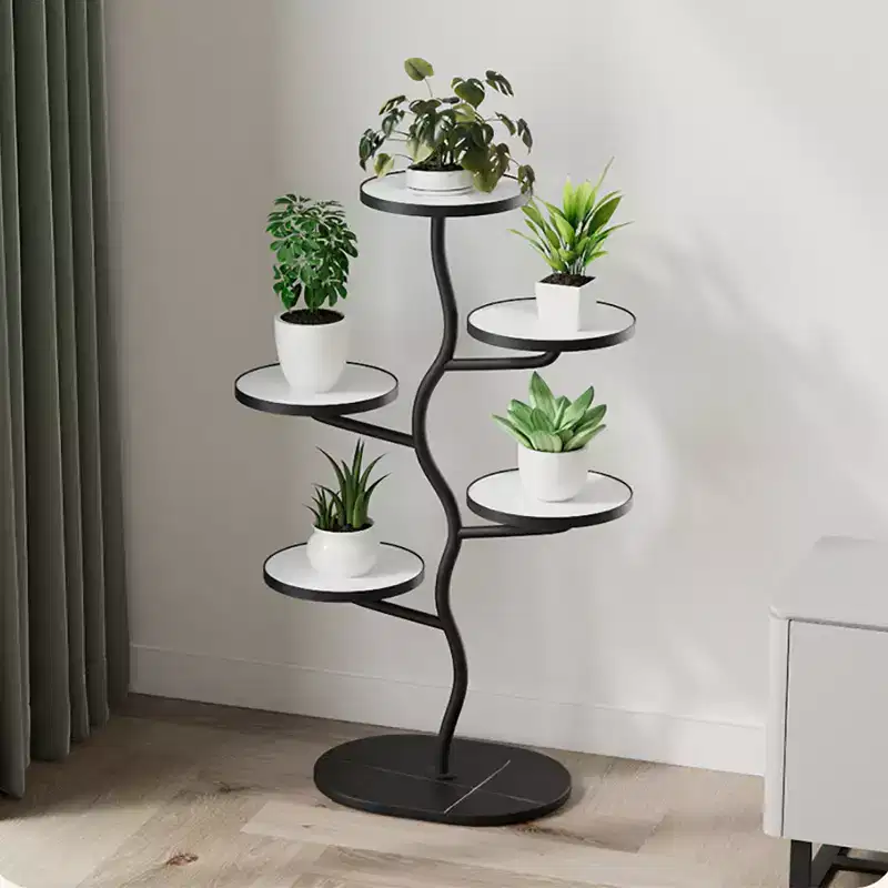 Plant Stand Indoor 5 Tier Plant Stands For 5 Plants Corner Plant Stand Tiered Plant Stands Interleaved Branch Design Tall Planter Holder Shelf