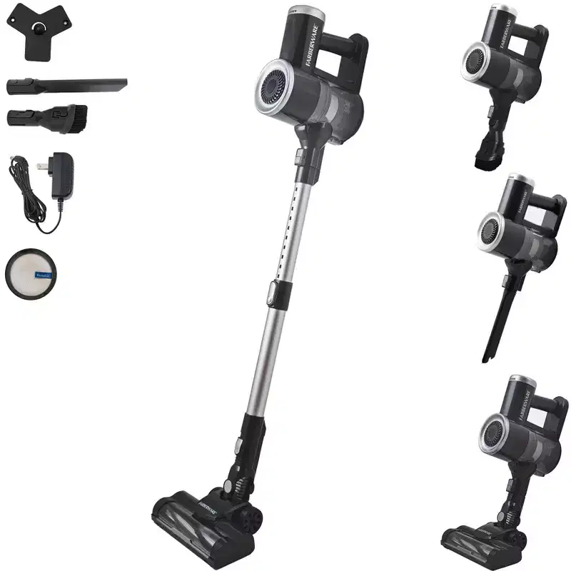 Farberware Cordless Pro Stick Vacuum Cleaner, Powerful Suction with 2 Speeds for Carpet and Hard Floors, Converts to Handheld Vacuum