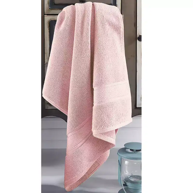 Home Mart Goods Pink Cotton Super Soft Lightweight Absorbent Bath Towel 27x54