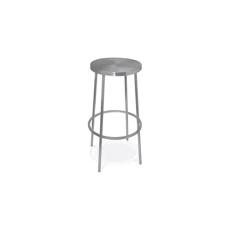 Silver Iron Bar Stool