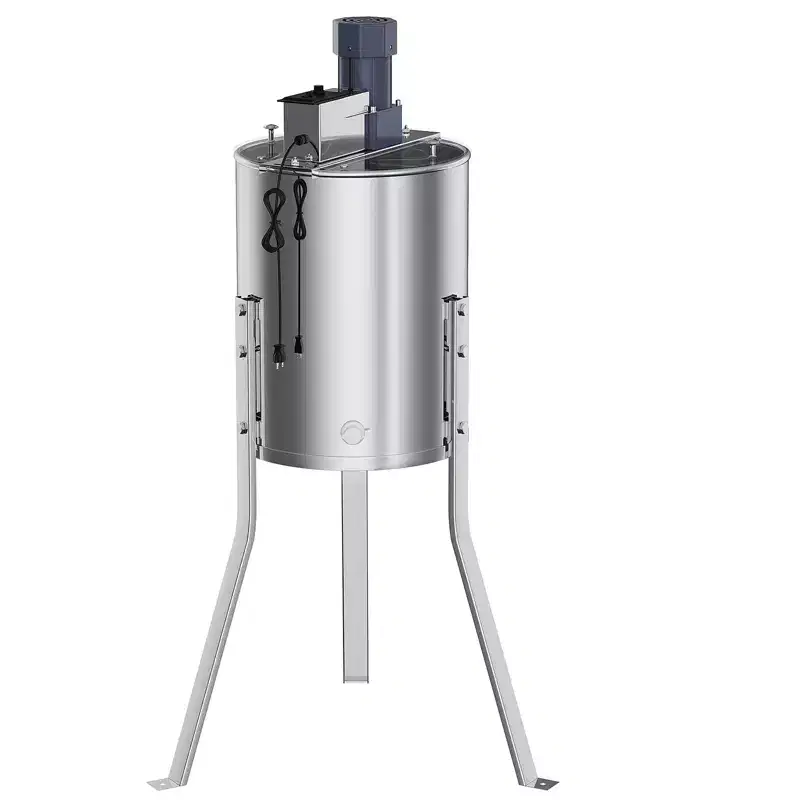 Electric Honey Extractor, Frame Stainless Steel Honey Spinner with 140W Adjustable-Speed Motor, Beekeeping Equipment for Efficient Honey with Lid