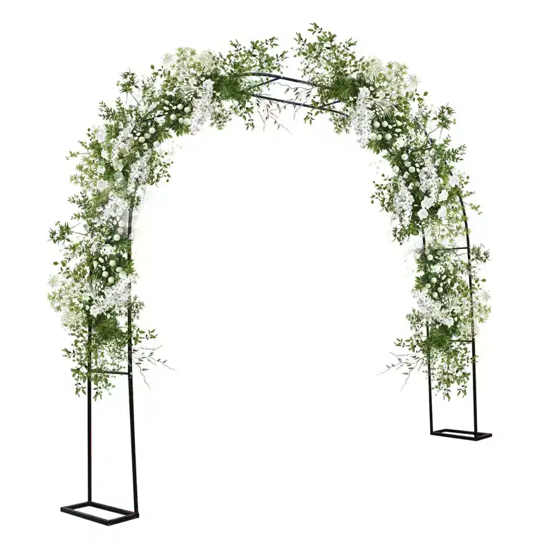 Garden Arch Trellis for Climbing Plants,9.8ft W X 7.2 ft H Metal Wedding Arches for Ceremony Garden Arbor Indoor Garden Arches