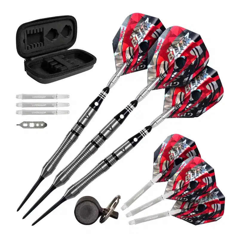 Viper Blitz 95% Tungsten Steel Tip Darts 26 Grams with Point Sharpener