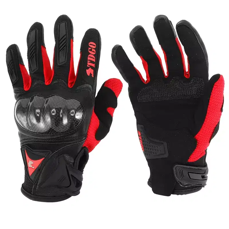 Unique Bargains Motorcycle Gloves Spring Summer Breathable Smartphone Touch 1 Pair