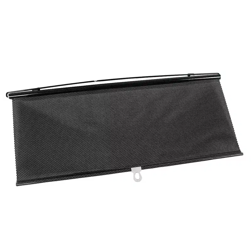 Unique Bargains Retractable Car Window Sun Shade Visor Windshield Roller Blind 49.2 x 22.05 Black 1 Pc