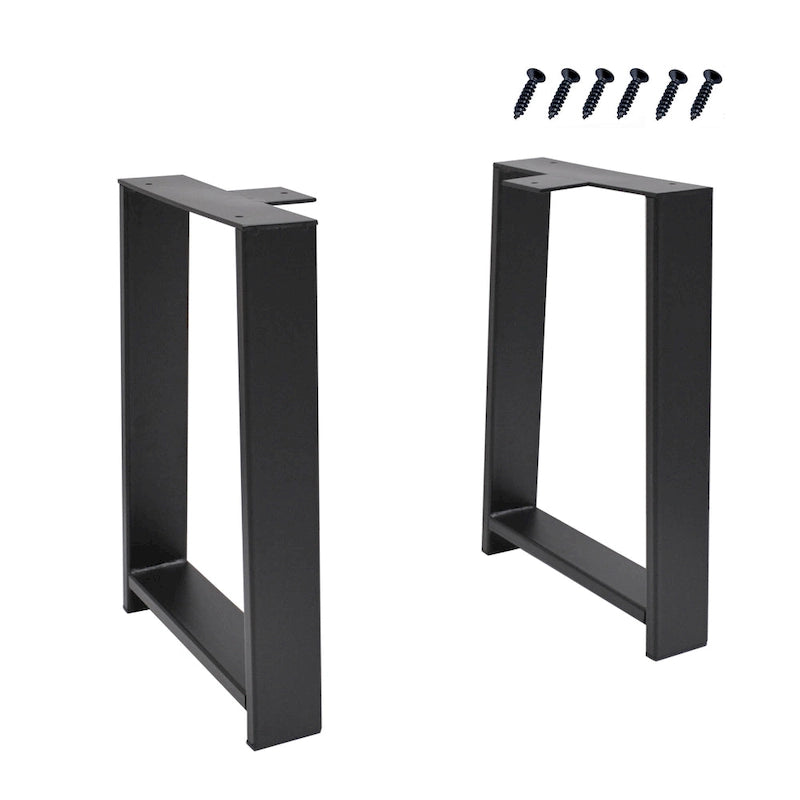 Black Powder-Coated H-Type Square Tube Table Legs (16 / 24 / 32)