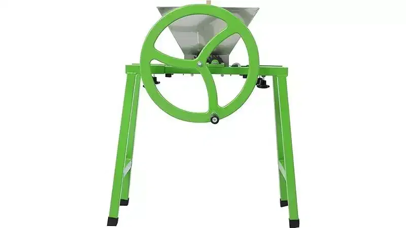 Manual Juicer Grinder With stand 7L,Portable Fruit crusher with wheel Stainless Steel fruit Scratter Pulper for Wine and Cider Pressing