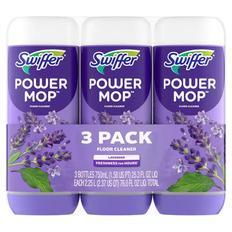 Swiffer Lavender PowerMop Solution - 3ct: Liquid Cleaners & Disinfectants, Multi-Surface Application, Floor Use