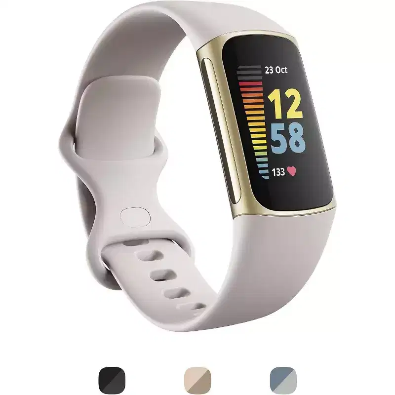 Fitbit Charge 5 Advance Fitness & Health Tracker Sleep Tracking Built In GPS 24/7 Heart Rate Monitor Stress Management Tool - Manufacturer Refurbished